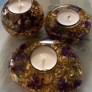3 pcs tea light candle holder